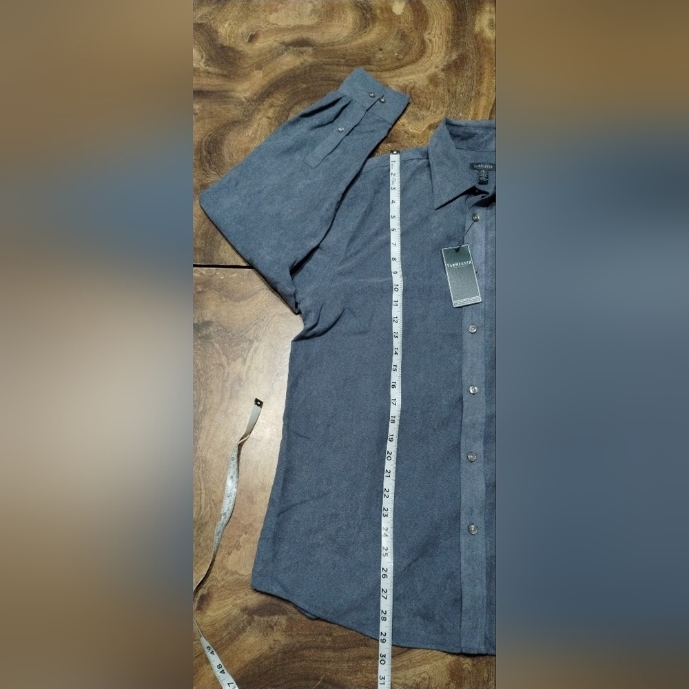 Van Heusen Classic Gray Dress Shirt M 15-151/2 - Picture 3 of 9